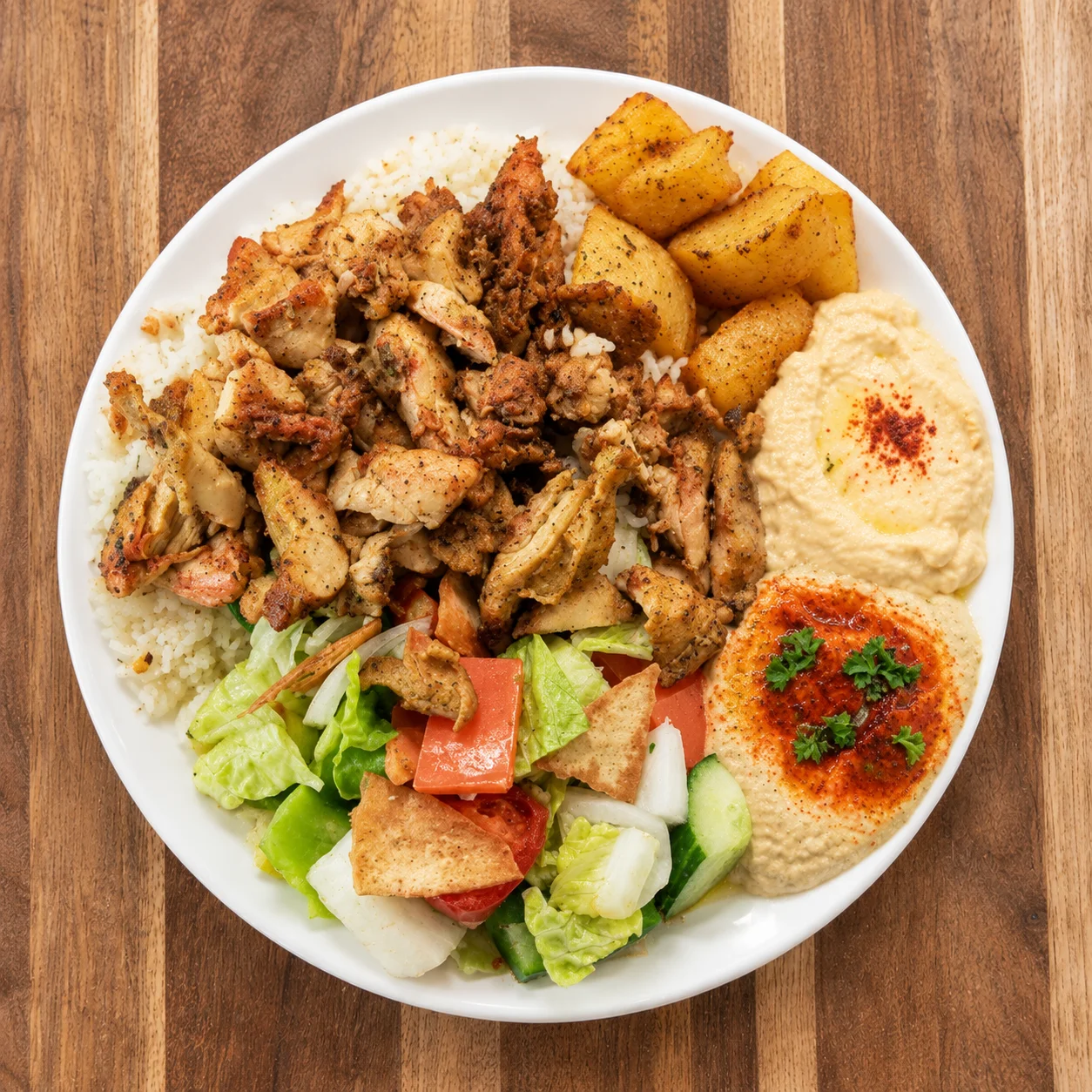 Chicken shawarma platter at Shawarma Grill on Centre Avenue East, Airdrie