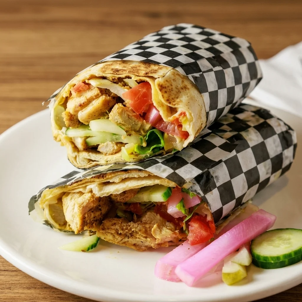 Chicken shawarma wrap at Shawarma Grill, Airdrie
