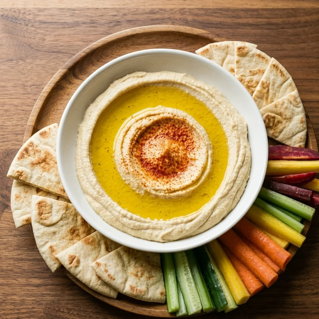 Hummus with pita bread at Shawarma Grill, Centre Avenue East, Airdrie